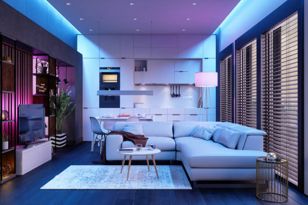 Comfortable contemporary smart home interior